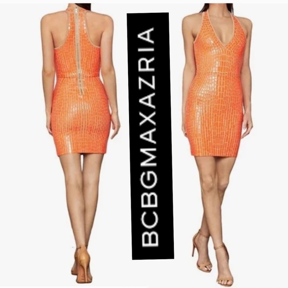 BCBGMaxAzria Dresses & Skirts - NEW BCBGMaxAzria Gemma Bodycon Dress in Papaya Dress, XXS,